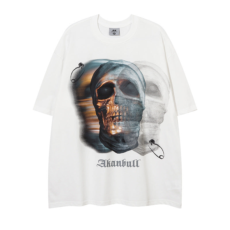 Fashion Skull Short Sleeve Men And Women