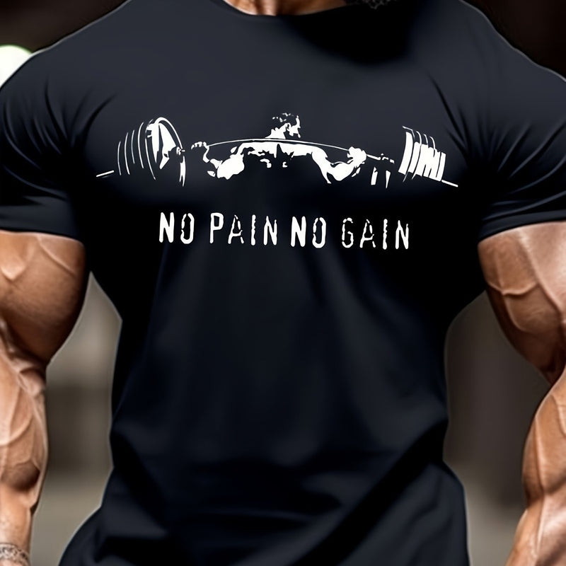 Painless And Non Muscle Increasing Men's Enhanced Iron Printed Men's Fashionable, Comfortable And Breathable T-shirt, New Casual Round Neck Short Sleeved T-shirt For Spring And Summer Men's Wear