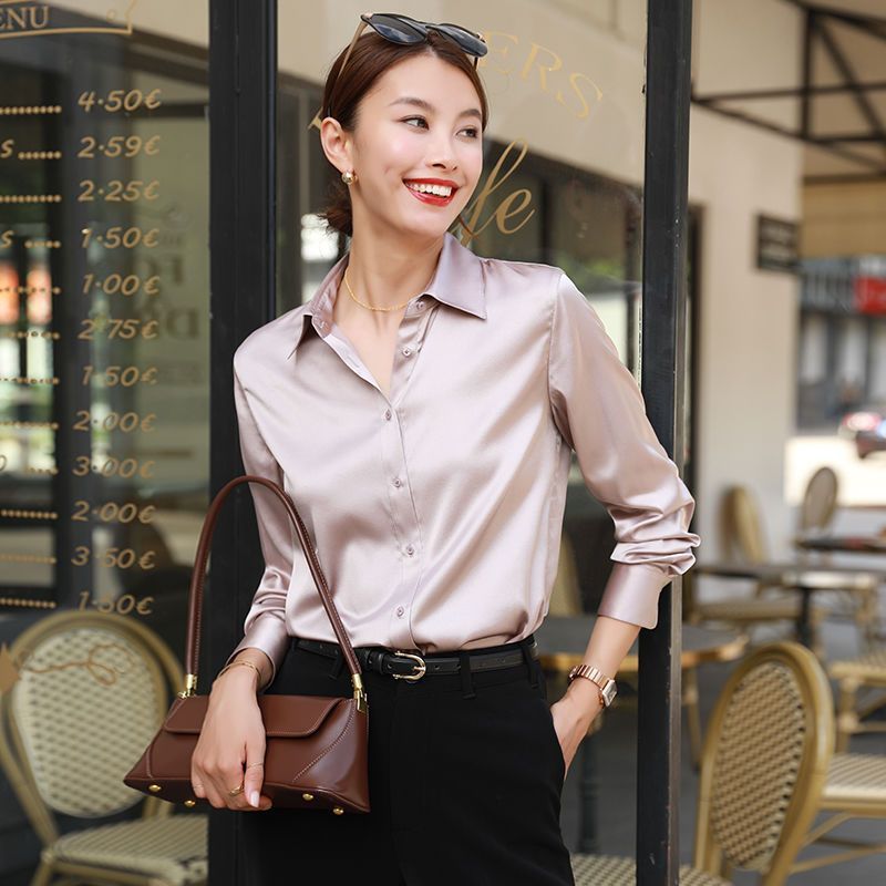 New Fashion Green Satin Shirt For Women