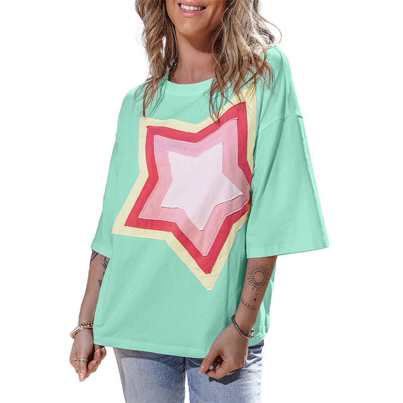 New Pullover Round Neck T-shirt Women