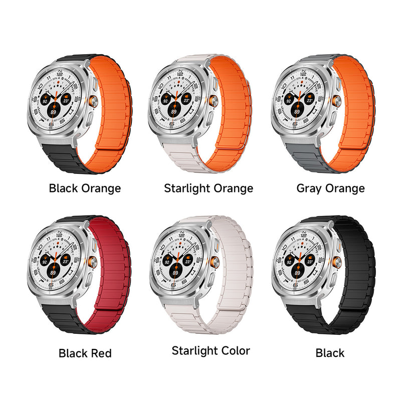 Silicone Magnetic Two-color Watch Strap