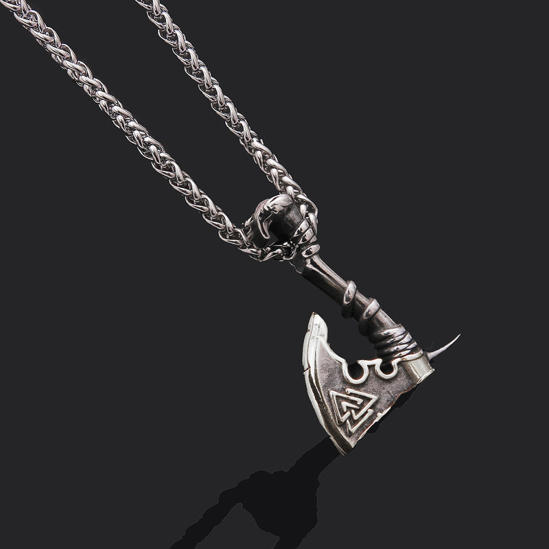 Jewelry Necklace Stainless Steel Axe Pendant Titanium Steel Orchid Chain Men