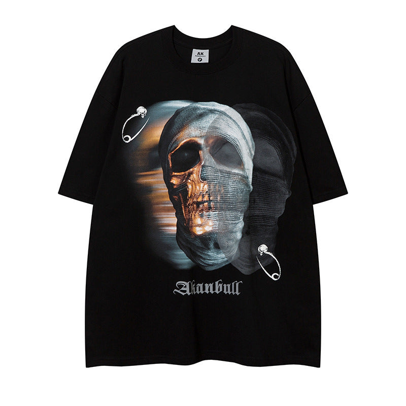 Fashion Skull Short Sleeve Men And Women